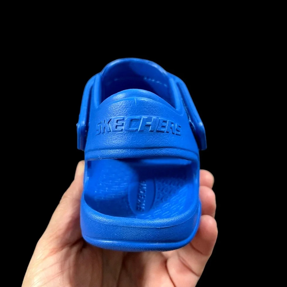 Skechers Little Boys Foamies‎ Sandals Size 12 Blue Lightweight- Machine Washable